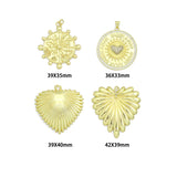 Large Spike Coin, Heart Charm Pendant, Sku#LK1289