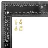 Clear CZ Gold Angel Charm Pendant, Sku#LK1290