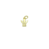 Clear CZ Gold Angel Charm Pendant, Sku#LK1290