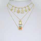 Christmas Holiday Charm collection, Christmas Snowflake Bell gift box wreath Charm Pendant, Sku#LK1291