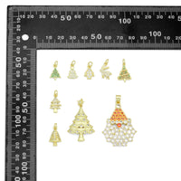 Holiday Magic Collection, Tree Santa Reindeer charm Pendant, Sku#LK1292