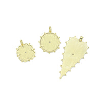 Petal Sunburst, Radiant Cirle, Heartburst Charm Pendant, Sku#LK1293