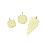 Petal Sunburst, Radiant Cirle, Heartburst Charm Pendant, Sku#LK1293