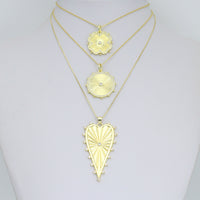 Petal Sunburst, Radiant Cirle, Heartburst Charm Pendant, Sku#LK1293