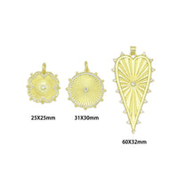 Petal Sunburst, Radiant Cirle, Heartburst Charm Pendant, Sku#LK1293
