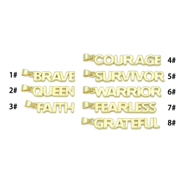 Empowerment Word Charms Collection, Words of Strength charm, Sku#LK1297