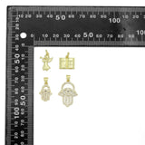 Bible Angel Gold Evil Eye On Hamsa Hand Charm Pendant, Sku#LK1305