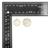 Mother of Pearl Sunburst Mirror  Charm Pendant, Sku#LK1306