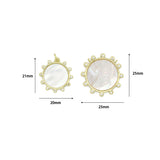 Mother of Pearl Sunburst Mirror  Charm Pendant, Sku#LK1306