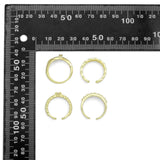 Nail double line Adjustable Ring, Sku#LK1310