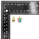 Colorful Enamel  Cheese cake Dessert Ice cream Pint  Charm, Sku#LK1315