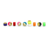 Gold Edge Enamel Barrel Beads / Colorful Enamel Tube Spacer Beads, Sku#LK1318