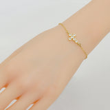 Colorful CZ Gold Cross Connector, Sku#LK1319