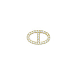 Pavé Oval Buckle Connector, Pave oval bar Connector, Sku#LK1321