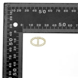 Pavé Oval Buckle Connector, Pave oval bar Connector, Sku#LK1321