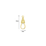 Clasp Shape Charm Holder, Charm connector, Sku#LX1322