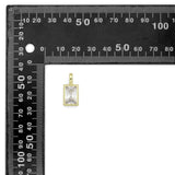 Big Clear CZ Rectangle Pendant charm, Sku#LK1323