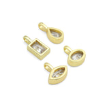 Big Clear CZ Rectangle Pendant charm, Sku#LK1323
