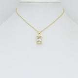 Big Clear CZ Rectangle Pendant charm, Sku#LK1323