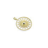 Large Gold Evil Eye Pendant charm, Sku#LK1326