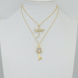 18K Gold Plated Nautical Compass Medallions and Micro Pave CZ Honeybee Pendant Charms, Sku#LK1329