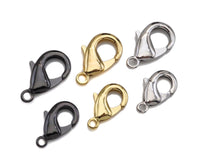 2pc/10pcs High Quality Real Gold Plated Plain Lobster Claw Clasp, Gold/Silver/Gunmetal Lobster Claw Clasp, 19mm/23mm,sku#LK153