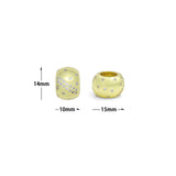 CZ Large Hole Donut Spacer Bead, Sku#LK1160