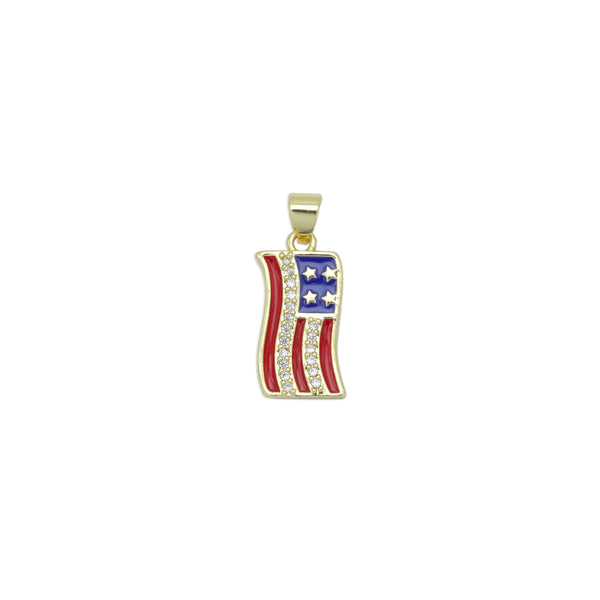 American Flag Charm Pendant, Sku#LK972