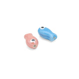 Evil Eye Fish Beads Charms Collection, Ceramic Fish Charm, Sku#LX1033