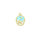 Blue Oceach Charm, Beach starfish charm,Sku#LK1037