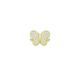 Gold Clear CZ Butterfly Connector charm,Sku#LX1045