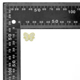Gold Clear CZ Butterfly Connector charm,Sku#LX1045
