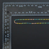 Pastel Enamel beaded chain by foot or yard, sku#LX1047