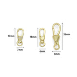 Metal Swivel Lobster Snap Hooks, Rotating Trigger Clasp, Jewelry & Bag Hardware Accessories, Sku#LX1049