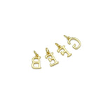 Gold Alphabet Initial letter Charm, Alphabet charms, Sku#LX1052