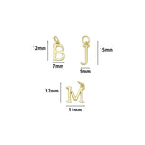 Gold Alphabet Initial letter Charm, Alphabet charms, Sku#LX1052