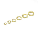 Gold & Silver Round Spring Gate Clasps – Push Open O-Ring Charm Connectors for Necklaces, Bracelets & Jewelry Making, Sku#LX1053