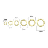 Gold & Silver Round Spring Gate Clasps – Push Open O-Ring Charm Connectors for Necklaces, Bracelets & Jewelry Making, Sku#LX1053