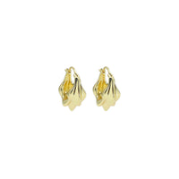 Gold Chunky Geometric Design Earrings, Sku#LX446