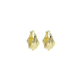 Gold Chunky Geometric Design Earrings, Sku#LX446