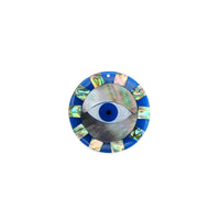 Large Blue Pearl Evil Eye Charm, Sku#LX458