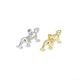 Gold Silver Panther Charm Pendant, Sku#LX608