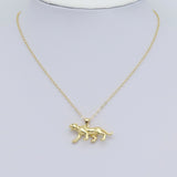 Gold Silver Panther Charm Pendant, Sku#LX608