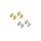 Gold Silver leaf shape ear cuff, Sku#LX609