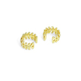 Gold Silver leaf shape ear cuff, Sku#LX609