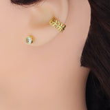Gold Silver leaf shape ear cuff, Sku#LX609