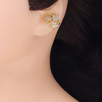 Gold flower ear cuff, Sku#LX611