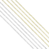 Gold Silver thin Figaro chain by yard, wholesale chain, sku#LX643