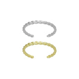 Gold Silver Twisted  Cuff  Bracelet, Sku#LX644