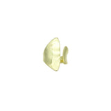 Plain Gold Fan Shape Statement Adjustable Ring, Sku#LX685